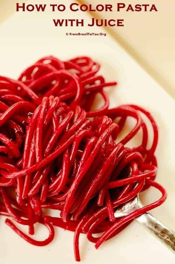 close up image of colored pasta