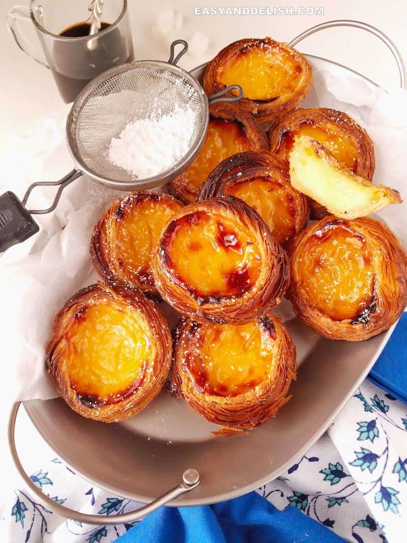 A plate of pastries