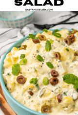 close up of Brazilian potato salad with mayo