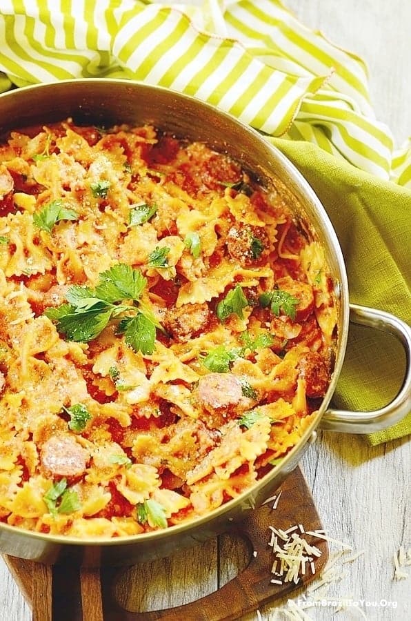 One Pot Sausage Pasta Easy and Delish