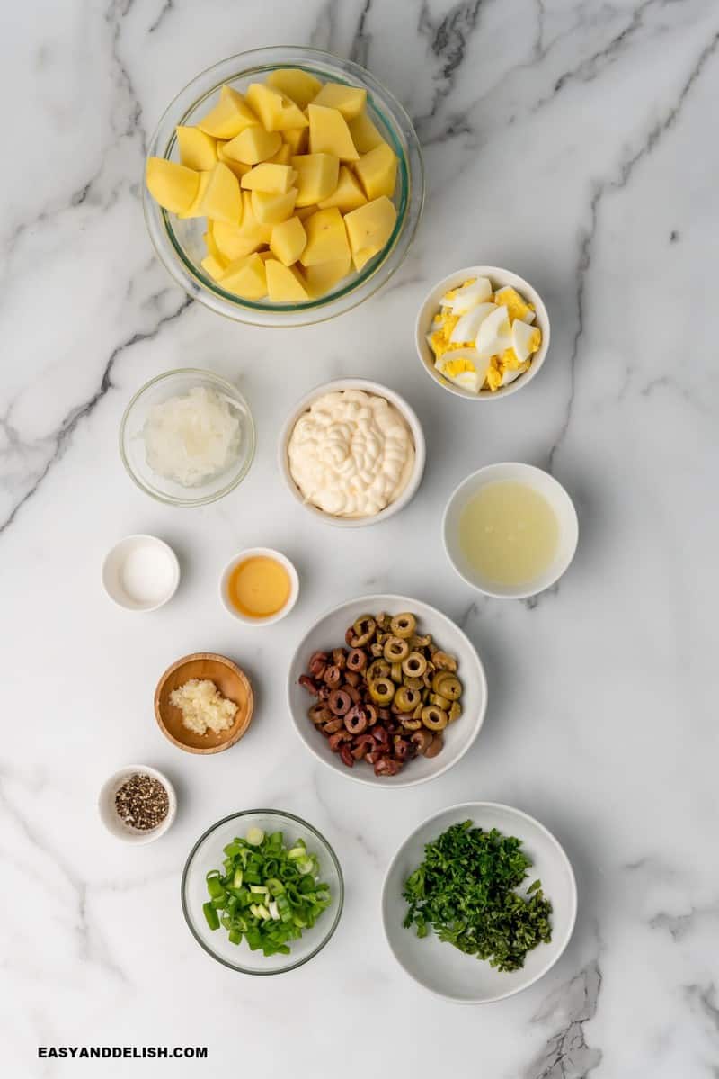 ingredients on a table