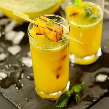 Two glasses of orange juice