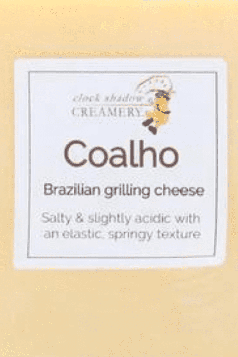 a block of Brazilian coalho cheese.
