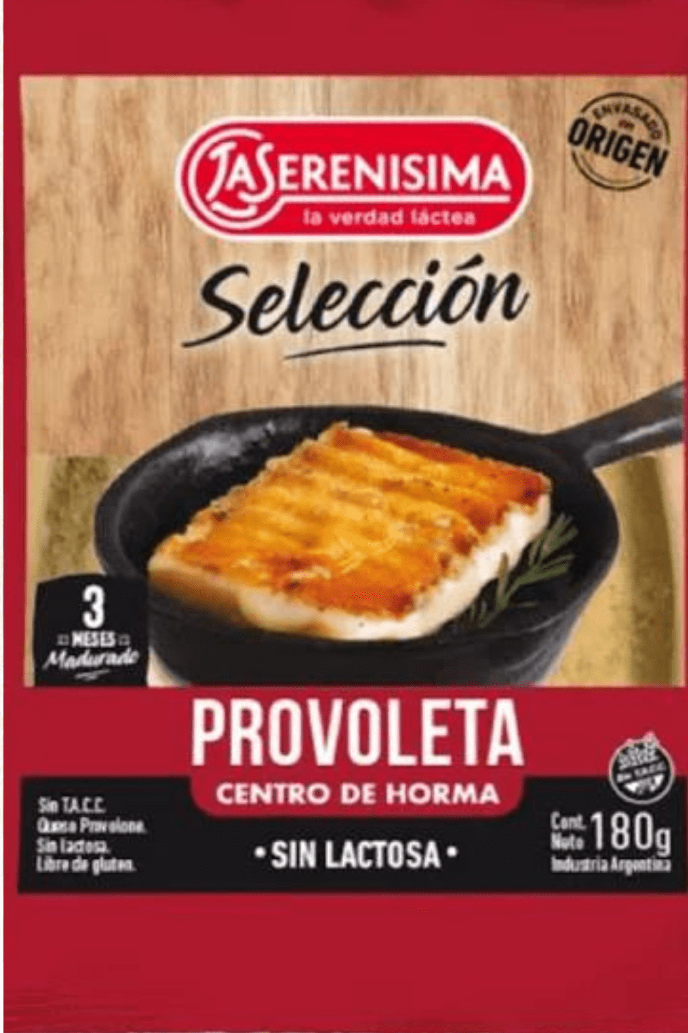 close up of a block of provoleta