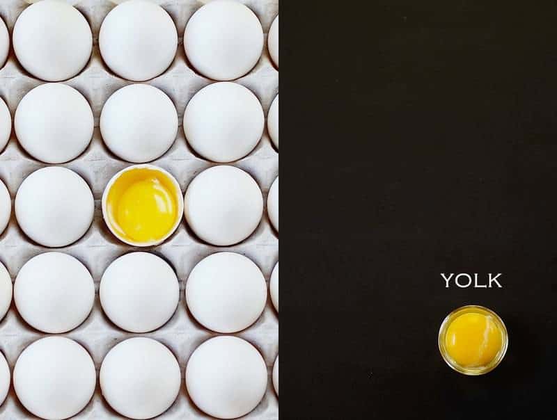 Eggs and yolk 