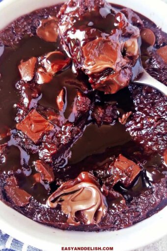 A close up of a plate covered with chocolate