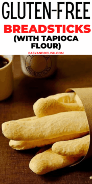 Close up of Gluten-Free Breadsticks in a bag