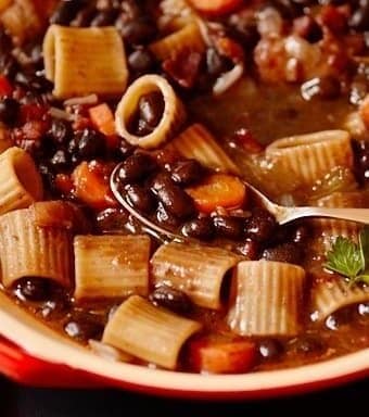 Brazilian minestrone soup in a bowl