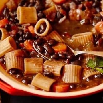 Brazilian minestrone soup in a bowl
