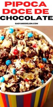 pipoca doce em um container de pipoca -- pinterest