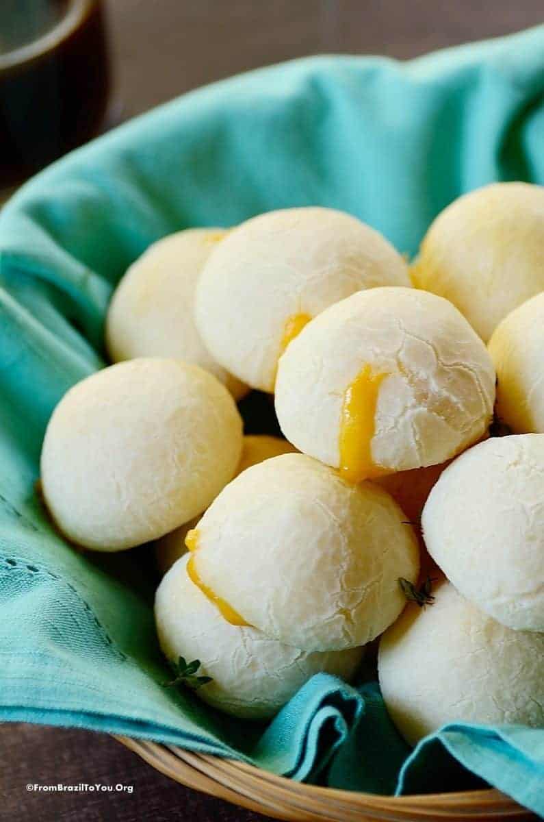 close up of Cheddar filled Cheese Rolls in a basket