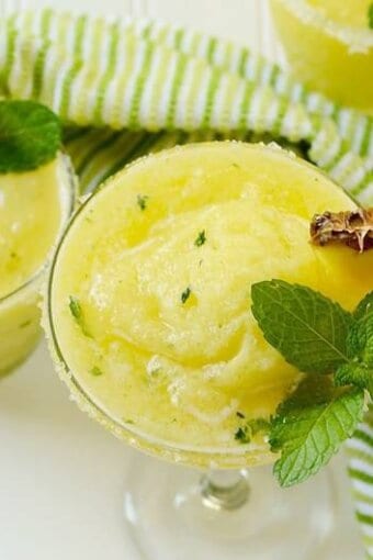 frozen pineapple mint margarita