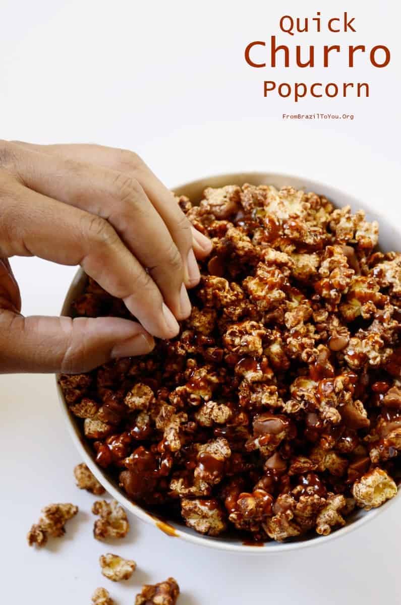 Quick churro popcorn by Denise Browning