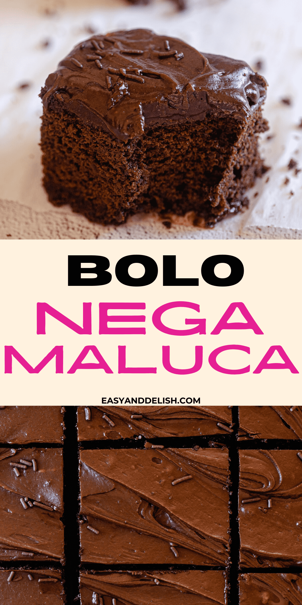 foto colagem de um pin de bolo nega maluca