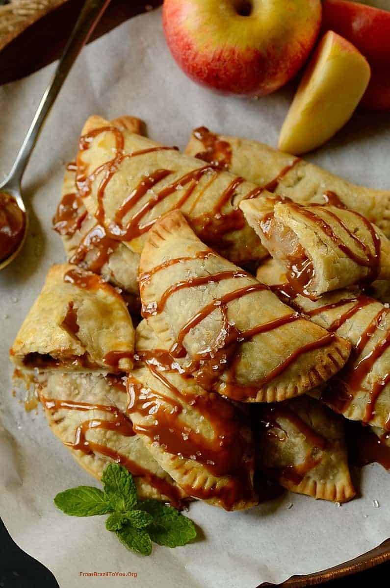 close up image for apple hand pies