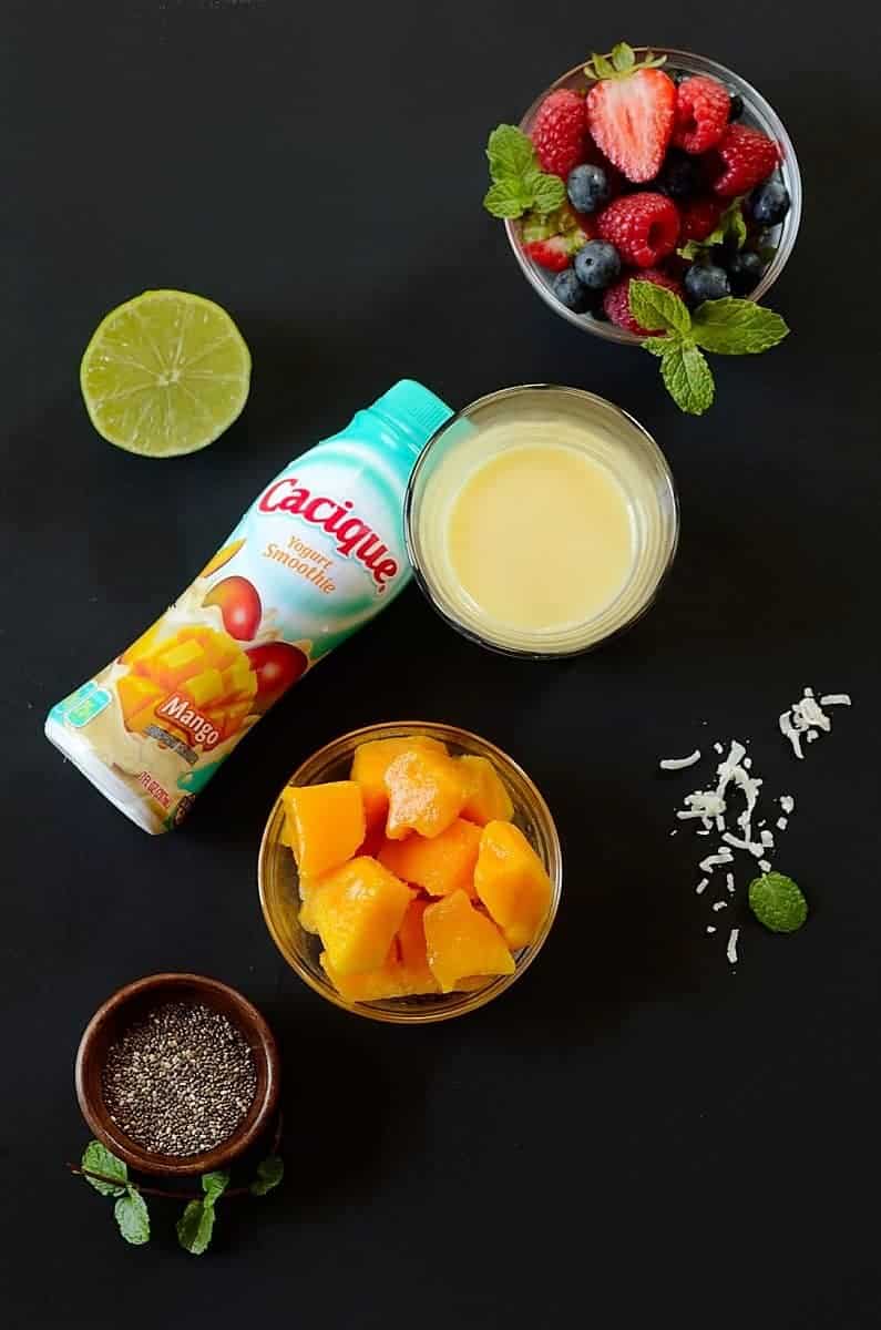 Mango Lime Smoothie Bowl (Ingredients) by Denise Browning -- FromBrazilToYou.Org