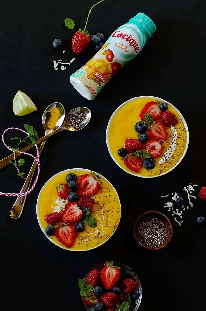 Mango Lime Smoothie Bowl by Denise Browning -- FromBrazilToYou.Org