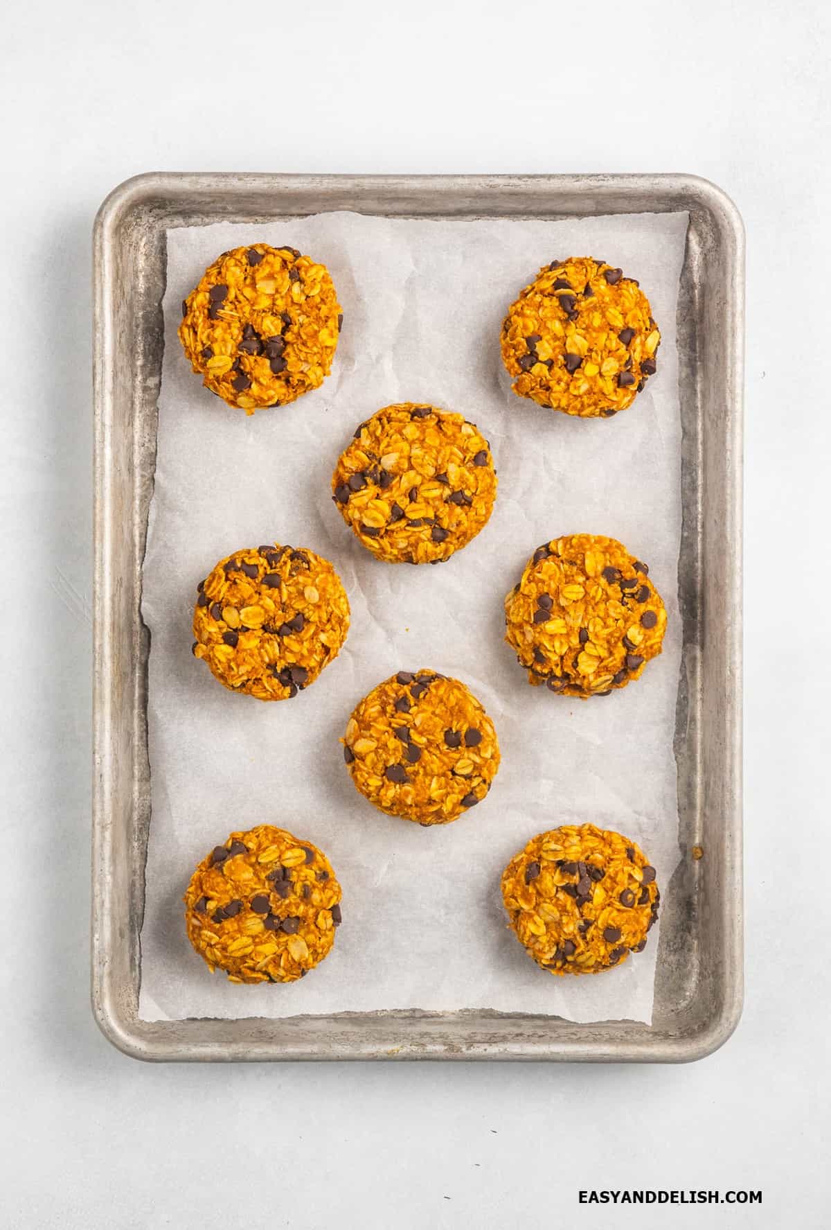 Fall treats in a baking pan.