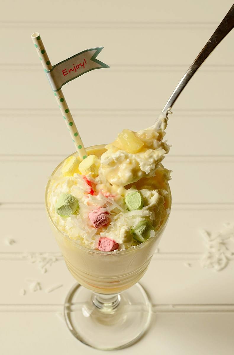 ambrosia-sundae-milkshake-eating