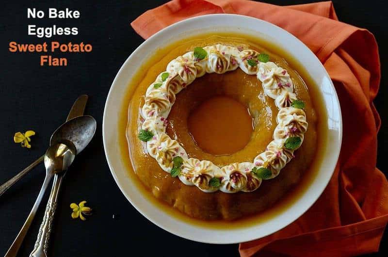 A plate with decorated dessert for Autumn.