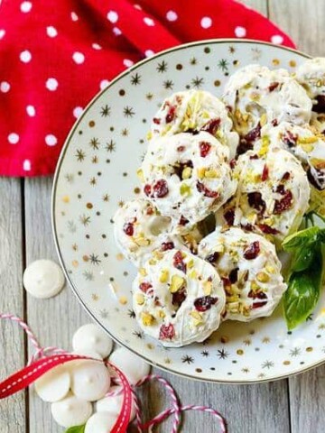 A close up of cookies on a table