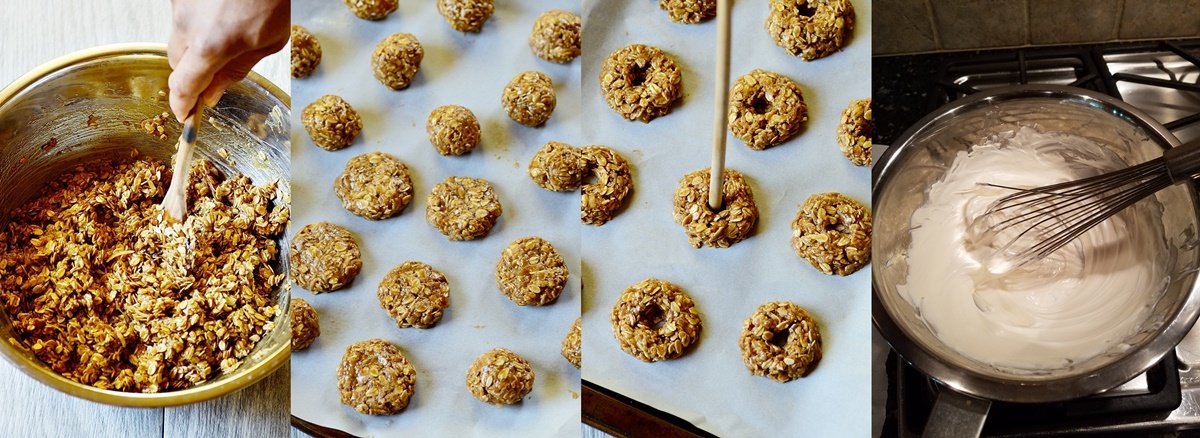 collage showing how to make cookies