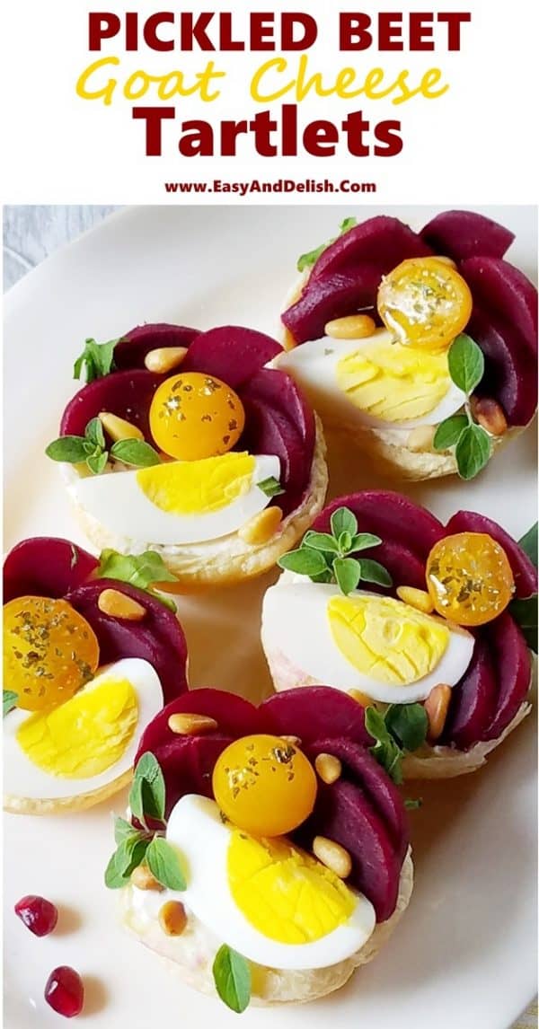 Puffy Pastry Tartlets with Pickled Beets and Goat Cheese Easy and Delish