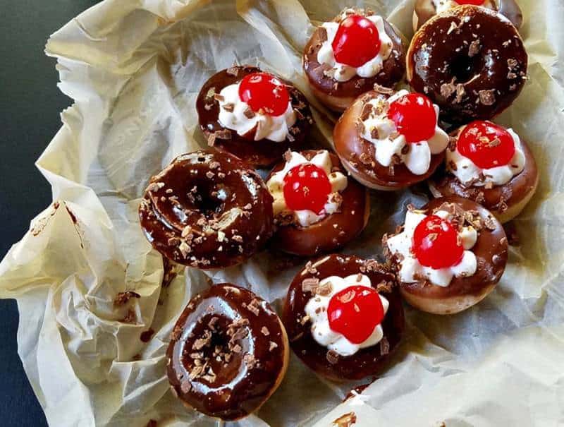 donuts on a platter