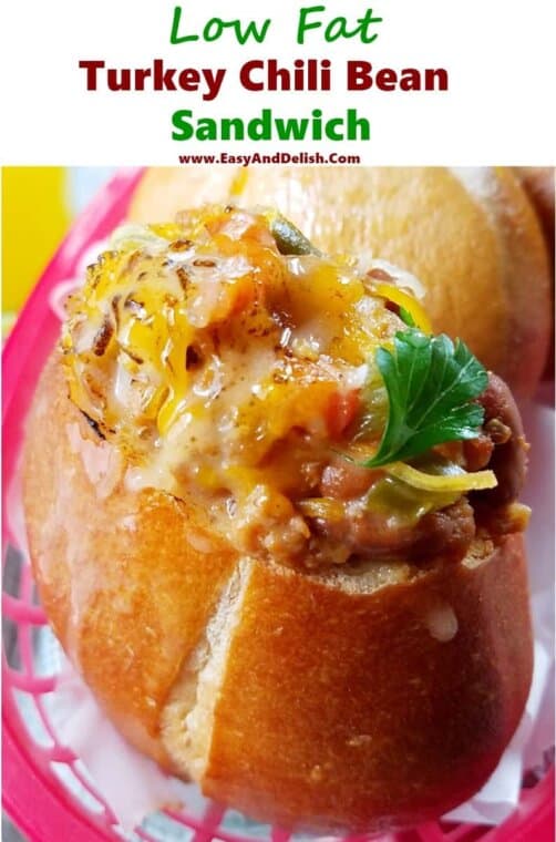 Low Fat Turkey Chili Bean Sandwich Easy and Delish