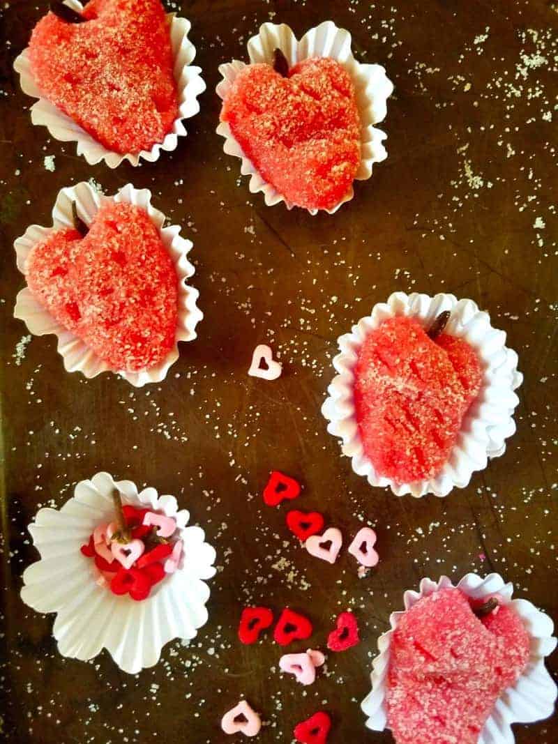 Decorated candies on a table