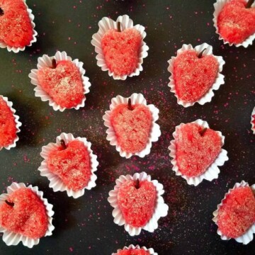 A close up of candies