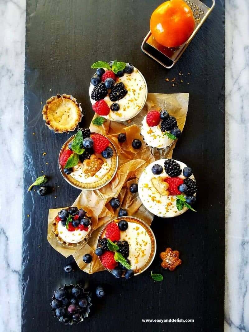 tarts over a platter 