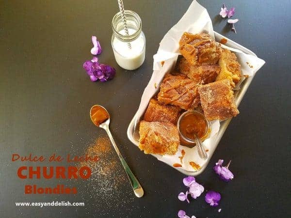 Dulce de Leche Churro Blondies by easyanddelish.com Dulce-de-leche-churro-blondies