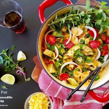 a pan with pasta
