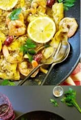 One-pan-seafood-in-pesto-sauce