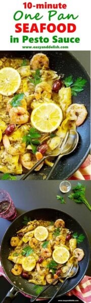 One-pan-seafood-in-pesto-sauce