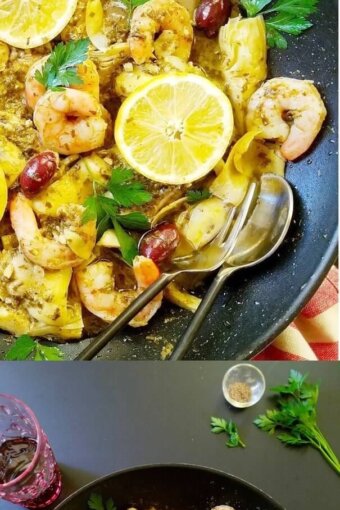 10-Minute One Pot Seafood in Pesto Sauce (with video) - Easy and Delish