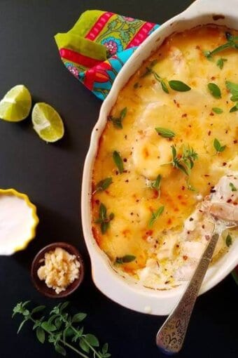 gratin in a baking dish