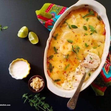 gratin in a baking dish