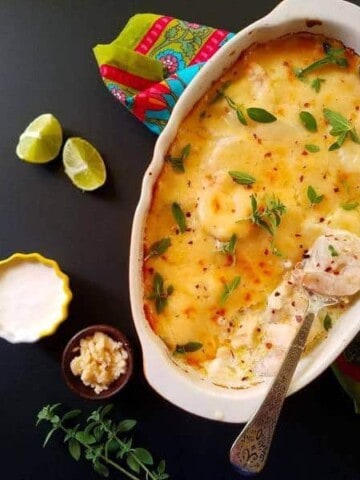 gratin in a baking dish