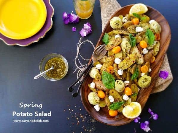 Spring Potato Salad — www.easyanddelish.com Spring-potato-salad