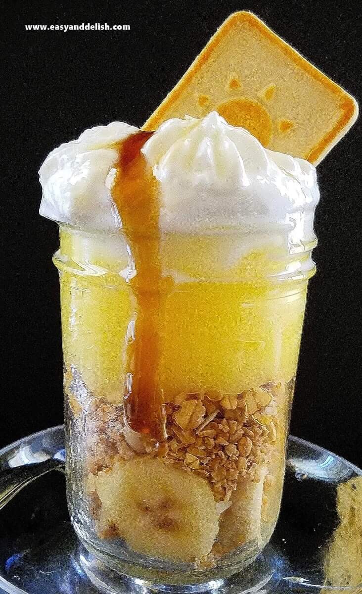 close up of pudding