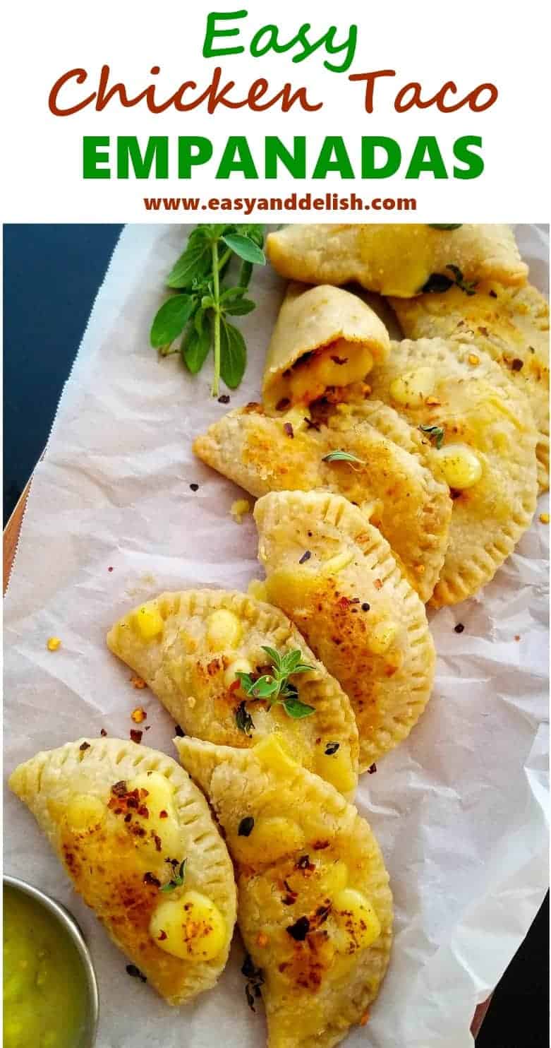 close up of chicken empanadas