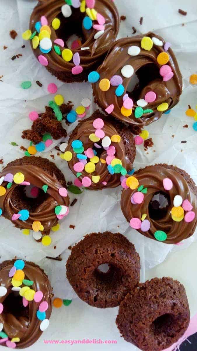 baked donuts with sprinkles