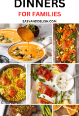 photo collage showing some of the 50 easy gluten-free dinners.