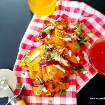 A close up of food on a table