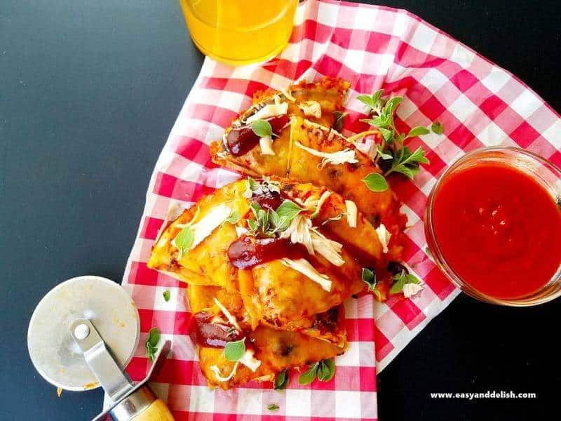 Quick and Easy BBQ Chicken Pizzadilla Easy and Delish