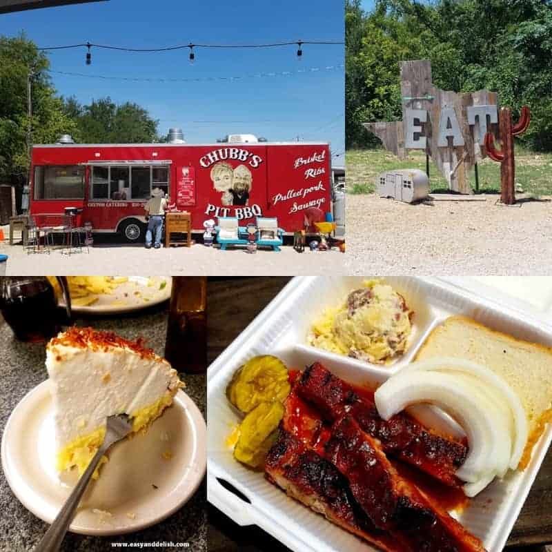 collage of food truck in Marble Falls