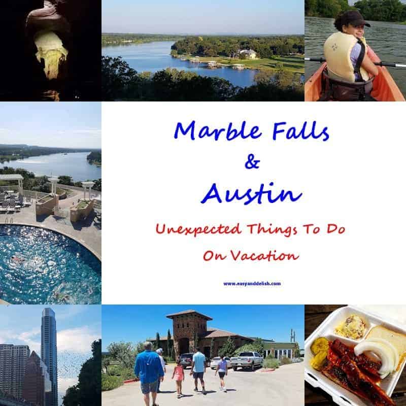 A collage of Marble Falls, Texas