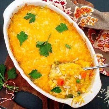 rice dish on  a table